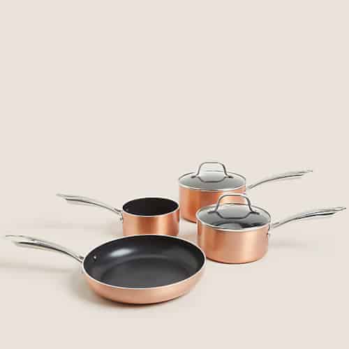 4 Piece Copper Aluminium Non-Stick Pan Set