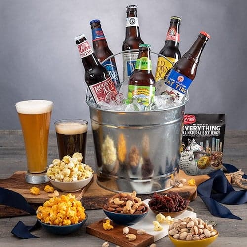 Microbrew Beer Bucket Gift Basket