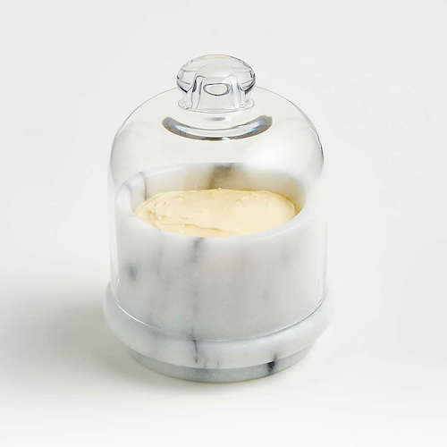 French Kitchen Marble Covered Butter Dish
